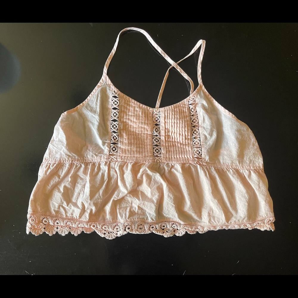 Forever 21 lace trip crop top